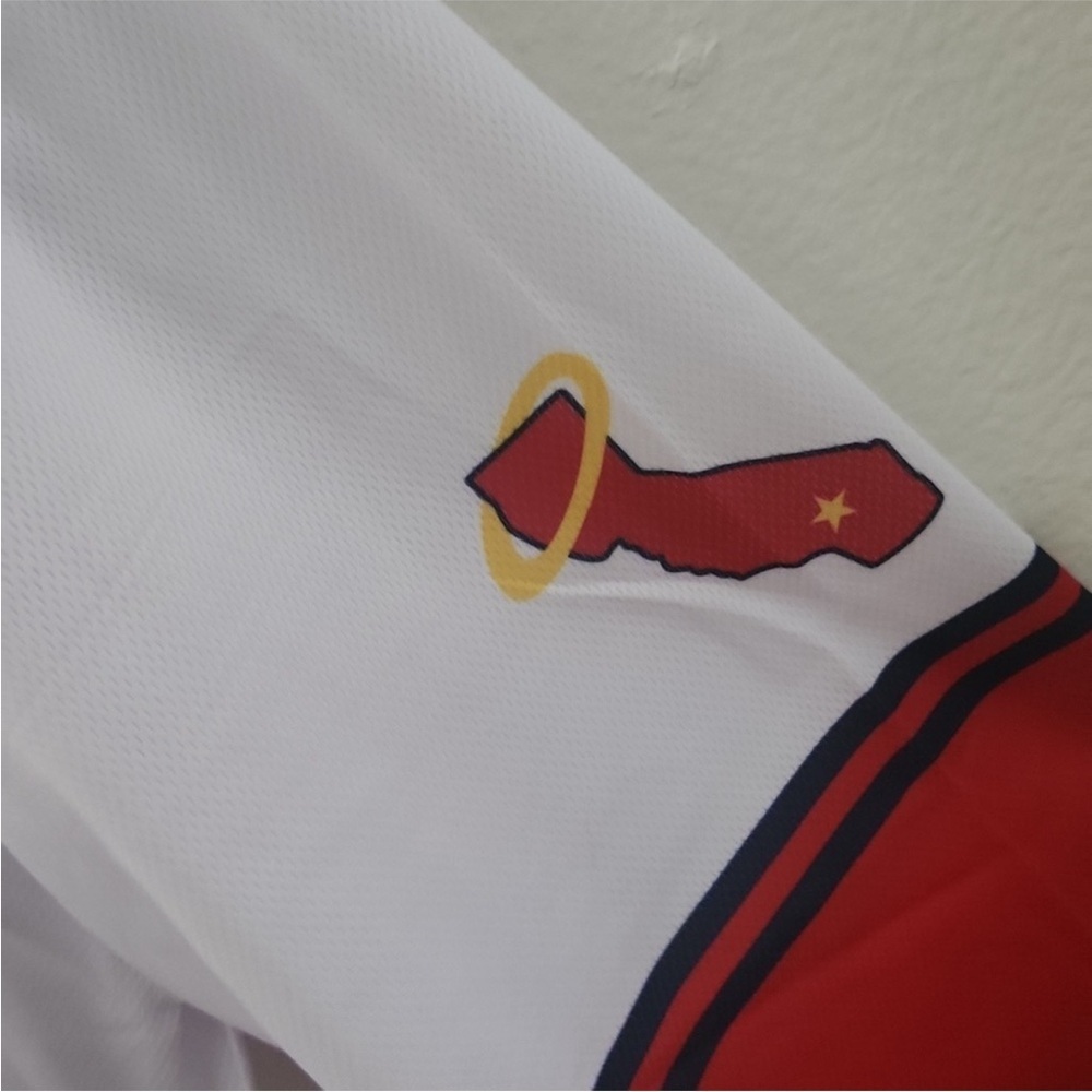 NWT LA ANGELS THROWBACK Long Sleeve XL SHIRT Jersey Red White July 25 Giveaway - Picture 7 of 9